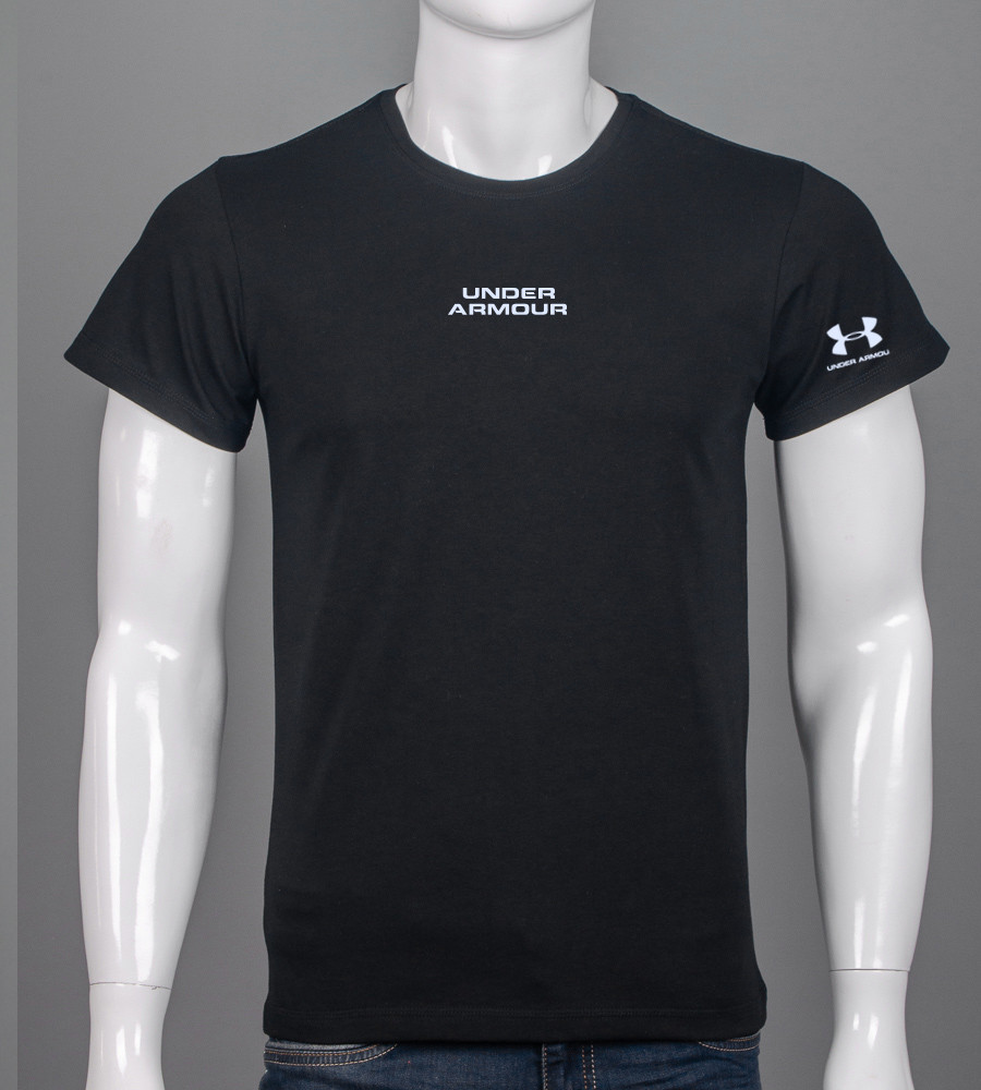 Футболка 100% Х/Б Under Armour 4324м (Уп.4шт M-XXL), Чорний