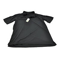 Поло з липучками під шеврони для співробітників правоохоронних структур чорне розмір S