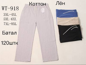 Чоловічі спортивні штани (котон) тканина льон розмір 3-8хл мікс кольору в пачці від 12 шт.