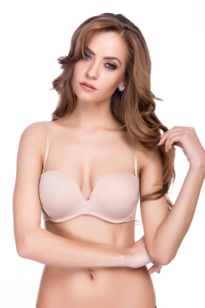 Гладкий бюстгальтер анжеліка з push up без кісточок Lormar FreePlus