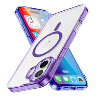 Протиударний чохол Magnetic з кольоровою рамкою та Magsafe для IPhone 16 Violet