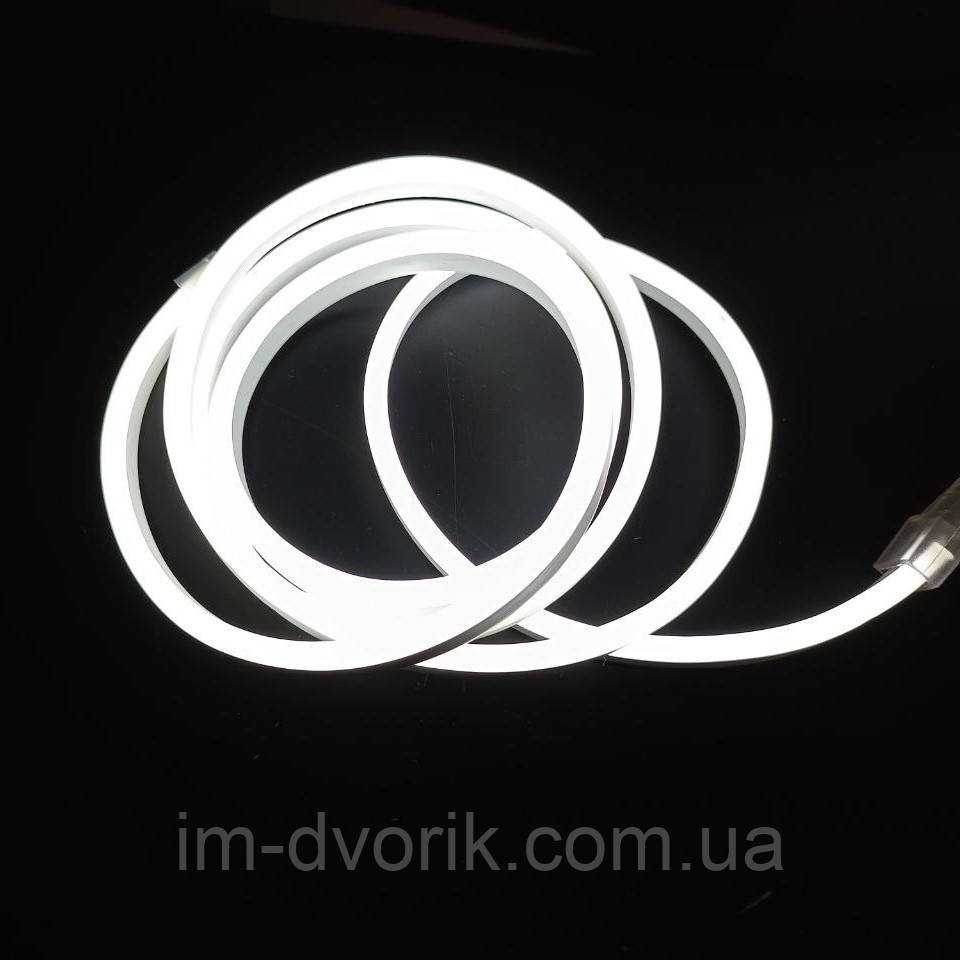 Неон Led 220V холодний білий 5000К (2 м) – LED шнур з адаптером