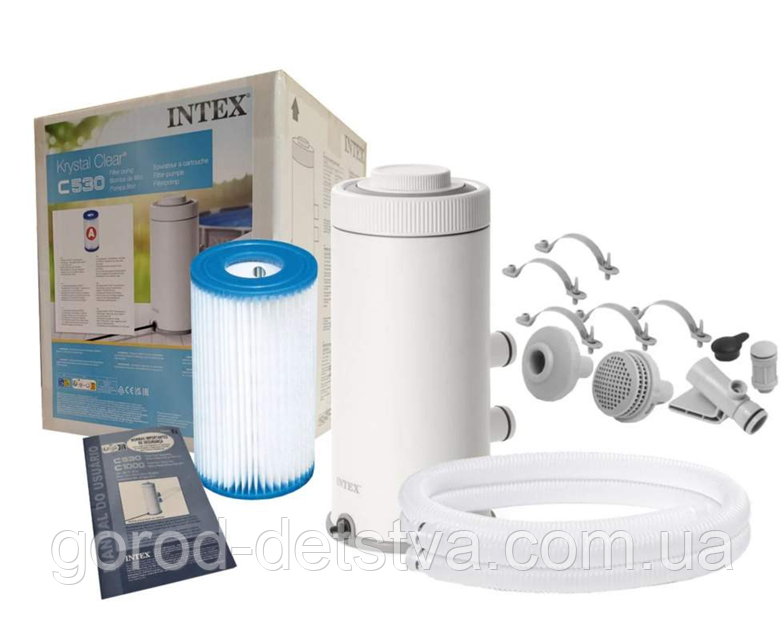 Картріджний фільтр-насос Intex 26604 тип картриджа А потужність 2006 л/год