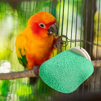 Іграшки для папуг, жердинка кігтеточка з мінерального каменю, 2 шт зелені