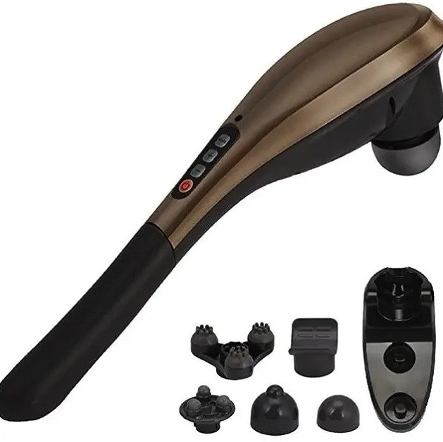 Універсальний ручний електро-масажер Benbo AM-12L для всього тіла, ніг, шиї, рук, спини, плечей і м'язів перкусійний віброційний а, фото 1