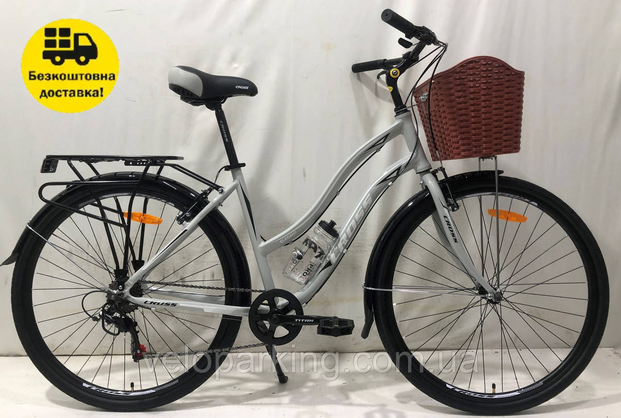 Міський алюмінієвий дорожній велосипед Titan Elegant 28 (7 sp) жіночий City-bike 2025