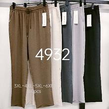 Жіночі спортивні штани тканина бавовна розмір 3-6хл мікс кольору в пакованні від 8 шт.