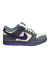 Женские кроссовки Nike SB Dunk low pro grey purple, Женские Кроссовки Найк СБ данк серо-фиолетовые