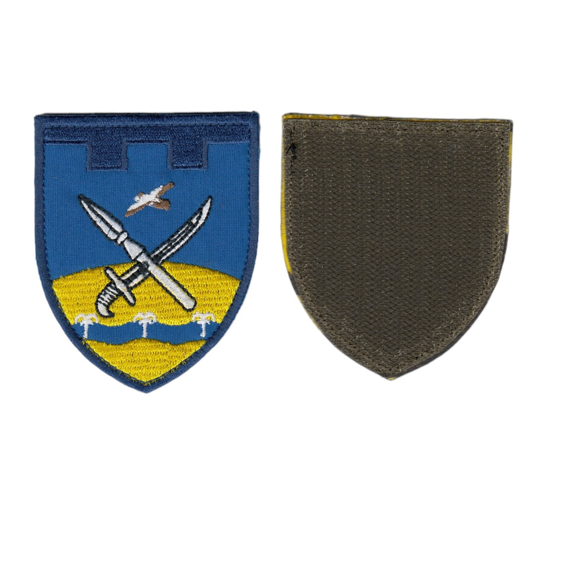 Шеврон військовий / армійський,  ТРО , на липучці, на кольоровому ЗСУ. 8 см * 7 см, фото 1