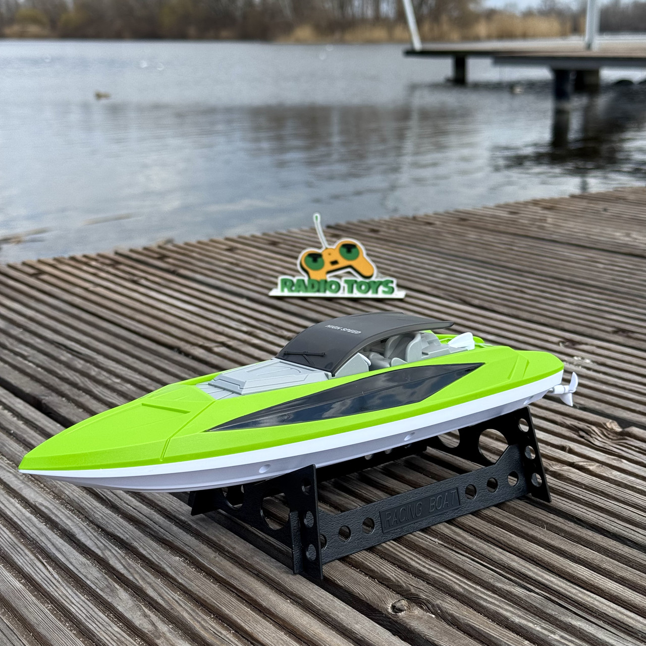 Катер на радіокеруванні Sea Phantom 28 км/год Зелений | Човен на пульті управління | Корабель на радіоуправлінні, фото 1