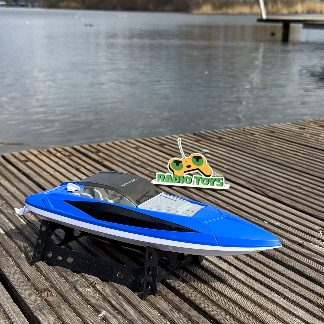 Катер на радіокеруванні Sea Phantom 28 км/год Синій | Човен на пульті управління | Корабель на радіоуправлінні, фото 1
