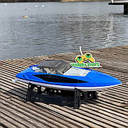 Катер на радіокеруванні Sea Phantom 28 км/год Синій | Човен на пульті управління | Корабель на радіоуправлінні, фото 4