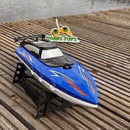 Катер на радіокеруванні HydroFlash Синій | Човен на пульті управління | Корабель на радіоуправлінні, фото 3