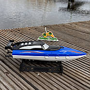 Катер на радіокеруванні HydroFlash Синій | Човен на пульті управління | Корабель на радіоуправлінні, фото 4