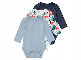 Боді з довгим рукавом для хлопчика набір боді 3 шт. Lupilu 74-80 см (6-12М)