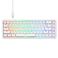 Ігрова Клавіатура AJAZZ AK680 MAX White Магнітні світчі. Дротова 8000Hz/s. RGB Підсвічування, Switch 0.1mm. Rapid Trigger