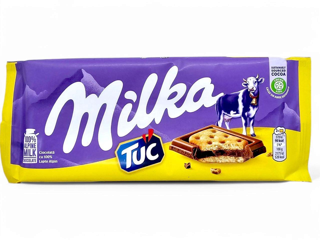 Молочний шоколад Milka&TUC солоним крекером 87 г