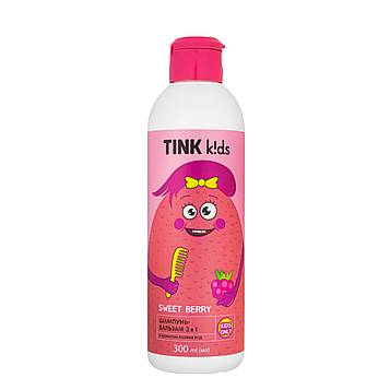Шампунь-бальзам для волосся дитячий 2 в 1 Tink kids Sweet Berry від 3 років 300 мл