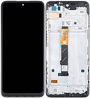 Дисплей-модуль тачскрин Motorola XT2233-2 Moto G42 чорний OLED з рамкою