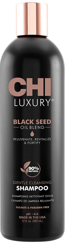Шампунь делікатного очищення з олією чорного кмину Luxury Black Seed Oil CHI, 355 мл, фото 1