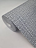 Шпалери вінілові 10.05 × 1.06 м Marburg 1032858, сірі, текстура рогожка для спальні, вітальні, передпокою, коридору, фото 4