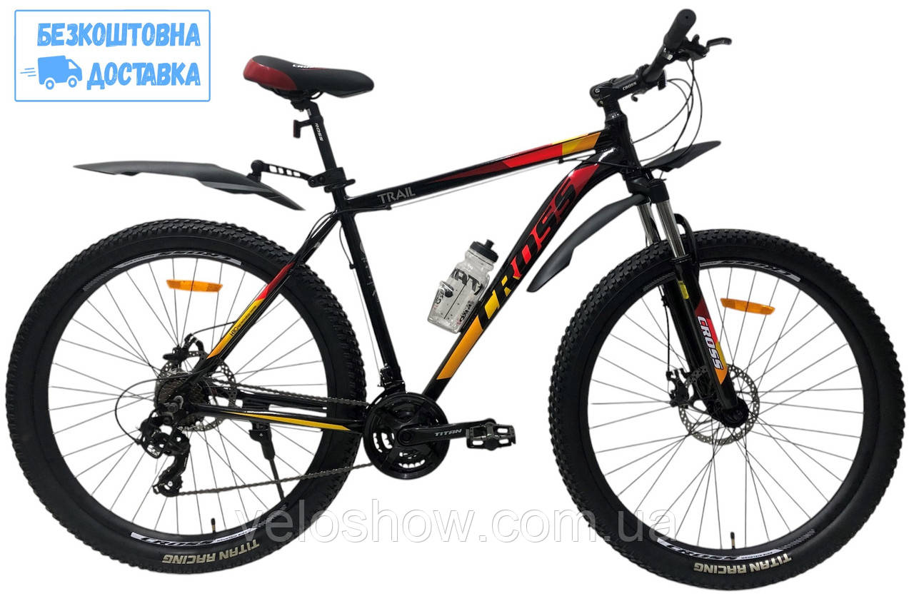 Алюмінієвий фетбайк 29/3.0 Trail Cross найнер (широка покришка 3.0) позашляховик велосипед Titan 3.0, фото 1