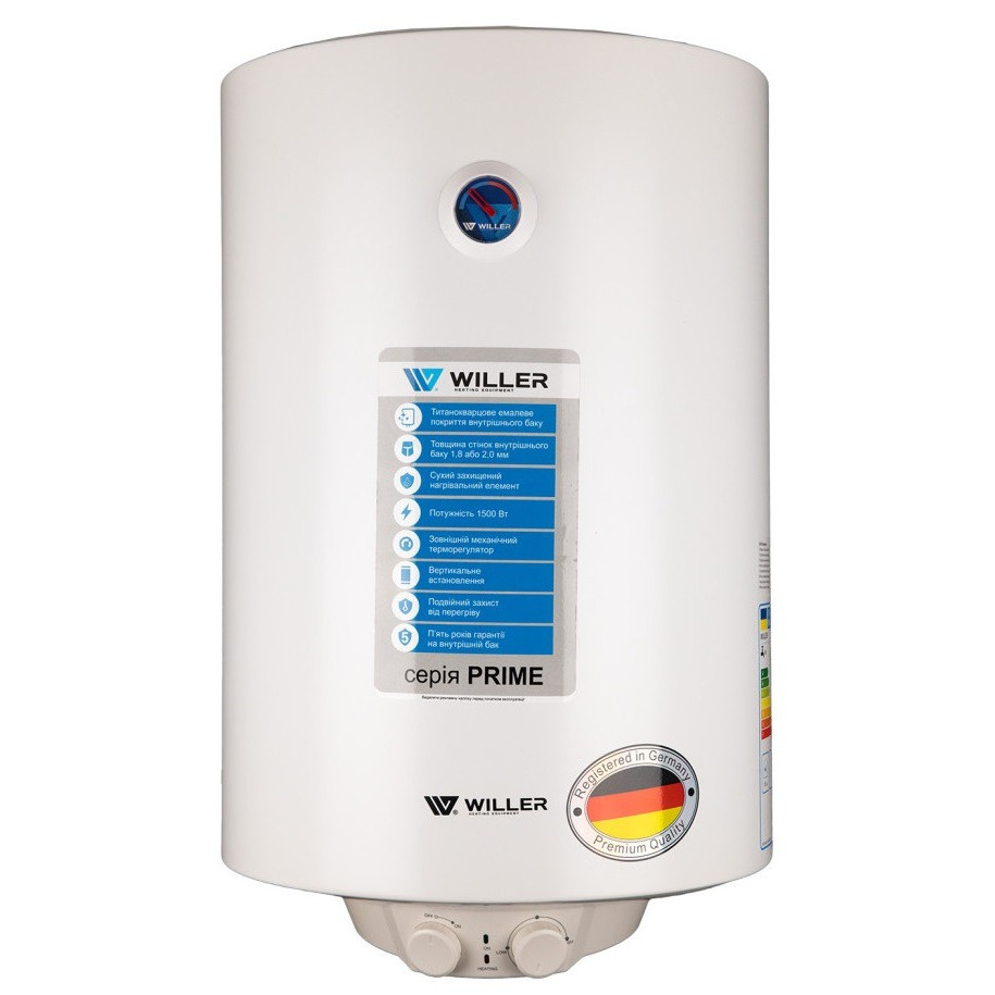 Водонагрівач Willer EV100DR серія Prime, фото 1
