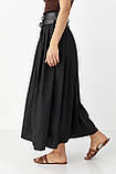 Спідниця міді зі складками — чорний колір, M (є розміри), фото 5