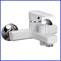 Змішувач для ванни БІЛИЙ пластиковий Plamix Oscar-009 White (PM0025)