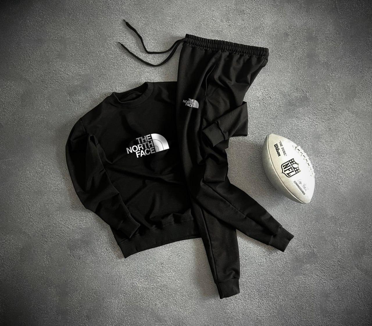 The North Face спортивний костюм чоловічий кофта і штани весняний осінній літній тнф чорний