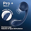 Смарт-стимулятор точки G + вакуумний стимулятор клітора Satisfyer Pro+ Wave 4 Connect App, фото 6