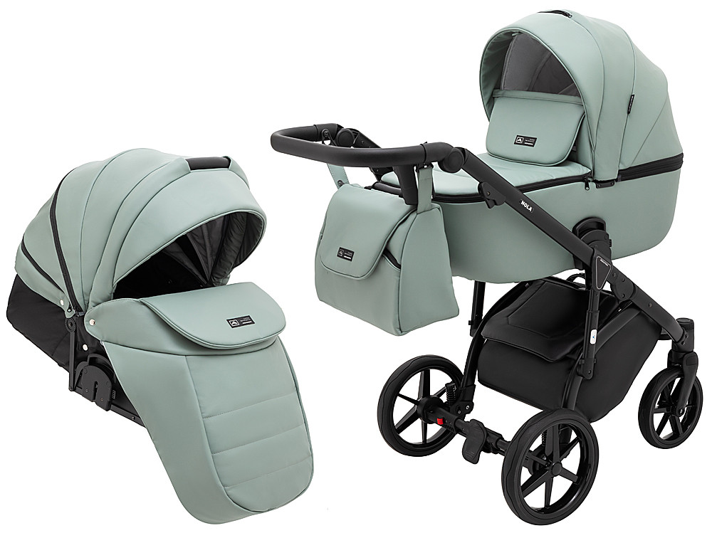 Коляска 2 в 1 Adamex Nola Eco SA-20 нефрит, фото 1