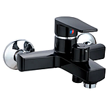 Змішувач для ванни Чорний пластиковий Plamix Oscar-009 White (PM0025), фото 2