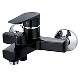 Змішувач для ванни Чорний пластиковий Plamix Oscar-009 White (PM0025), фото 3