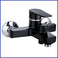 Змішувач для ванни Чорний пластиковий Plamix Oscar-009 White (PM0025)