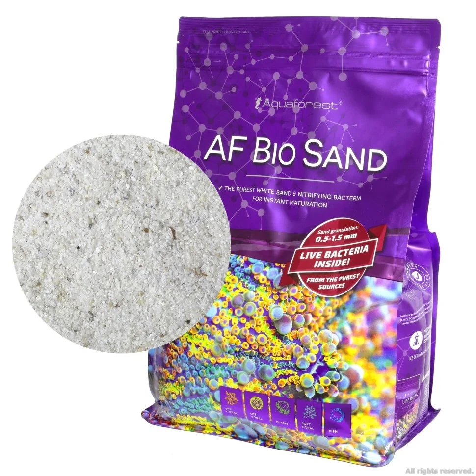 Живий пісок для морського акваріуму Aquaforest AF Bio Sand 7,5кг  0.5-1.5мм (738859), фото 1