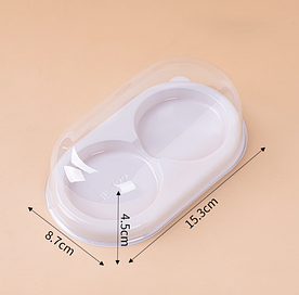 Купольне паковання контейнер 2-місний для моті, мафінів, пірожен, макарунсів кондитерська тара