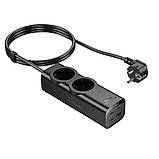 Мережевий зарядний пристрій подовжувач Hoco NS10 USB/ 3 Type-C PD 67 W 2 розетки 2m black, фото 7