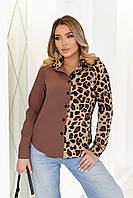 Елегантна блуза з леопардовим принтом "Sanna" | Норма і батал