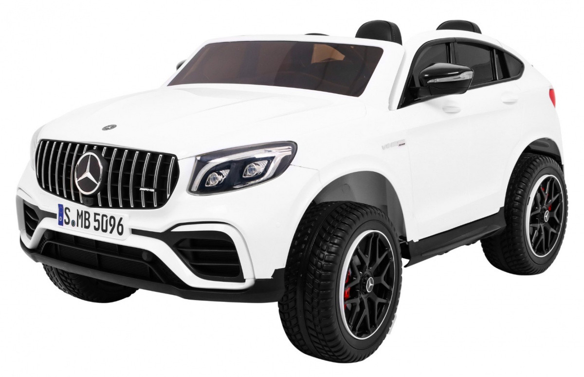 Дитяча акумуляторна машинка Mercedes GLC 63S Біла