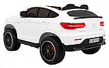 Дитяча акумуляторна машинка Mercedes GLC 63S Біла, фото 6