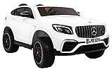 Дитяча акумуляторна машинка Mercedes GLC 63S Біла, фото 8
