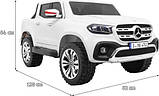 Дитяча акумуляторна машинка Mercedes Benz X-Class Біла, фото 6