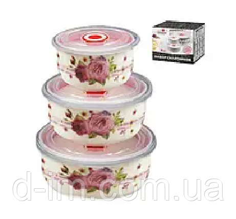 FRU-435 Салатники С Крышкой 3 Пр/Наб 300/450/1000 Мл.