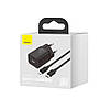 Мережевий зарядний пристрій Baseus Super Si 1C 20W Cable Type-C / Lightning 1m, Black, фото 3