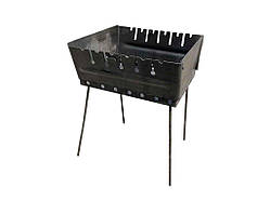 Мангал-валiза 2мм розкладний переносний на 6 шампурів 370х270х40 ТМ VAYARA