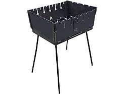 Мангал-валiза 3мм розкладний переносний Вогник на 6 шампурів 350х240х40 ТМ VAYARA