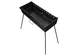 Мангал-валiза 3мм розклазний переносний Вогник на 12 шампурів 650х240х40 ТМ VAYARA