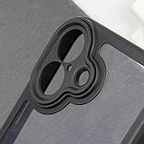 TPU чохол Transparent + Colour 1,5mm для Apple iPhone 16 (6.1") Black, фото 5