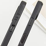 TPU чохол Transparent + Colour 1,5mm для Apple iPhone 16 (6.1") Black, фото 6